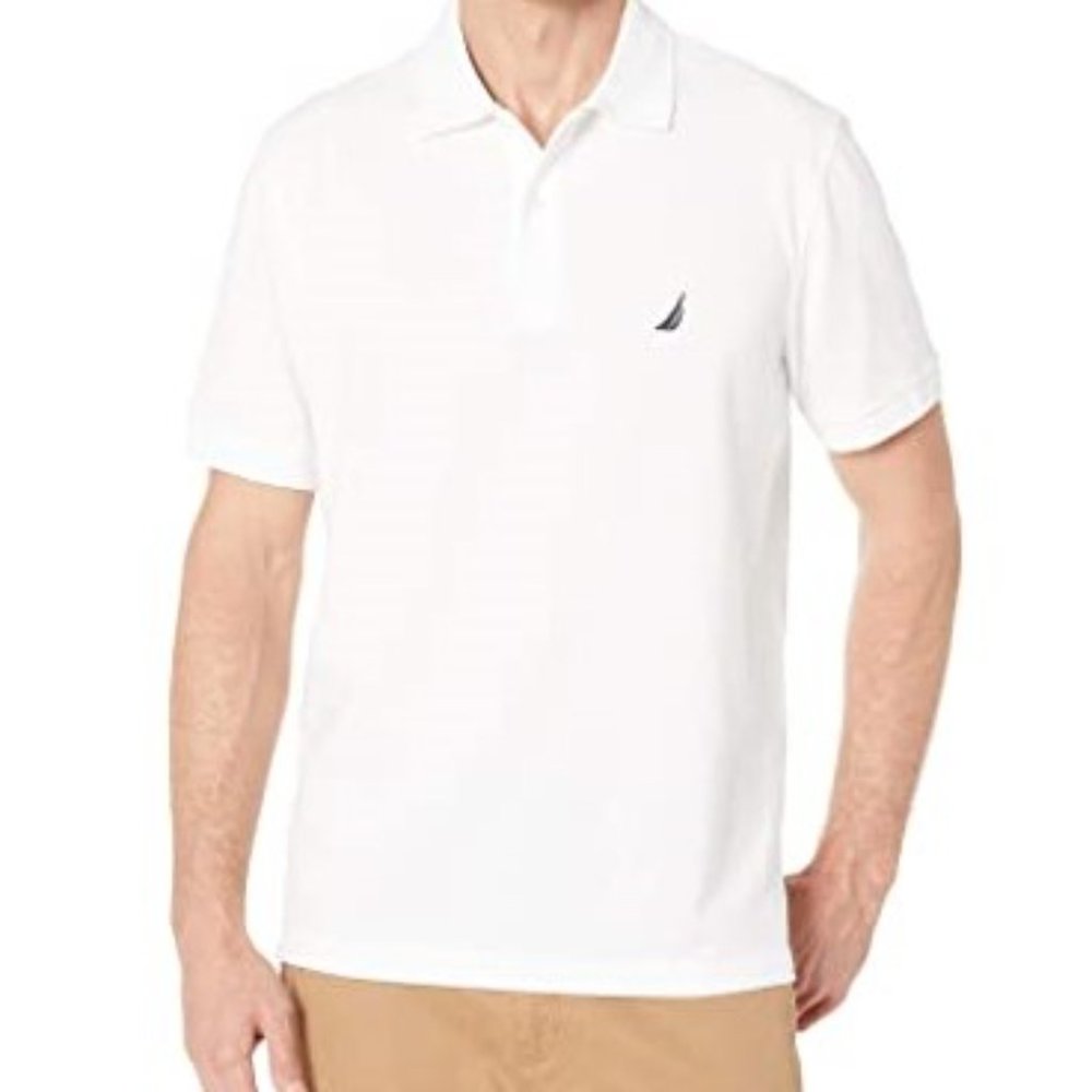 Nautica True Deck Golf Polo Shirt White Medium